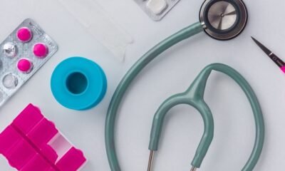 A picture of a stethoscope and other medical supplies a traveling doctor like Dr. James Murtagh might use.